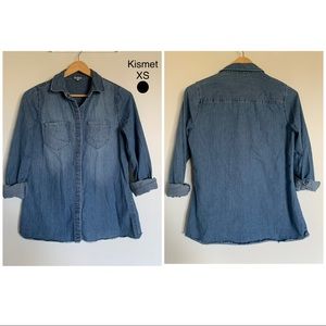 KISMET Soft Denim Button-Up Shirt